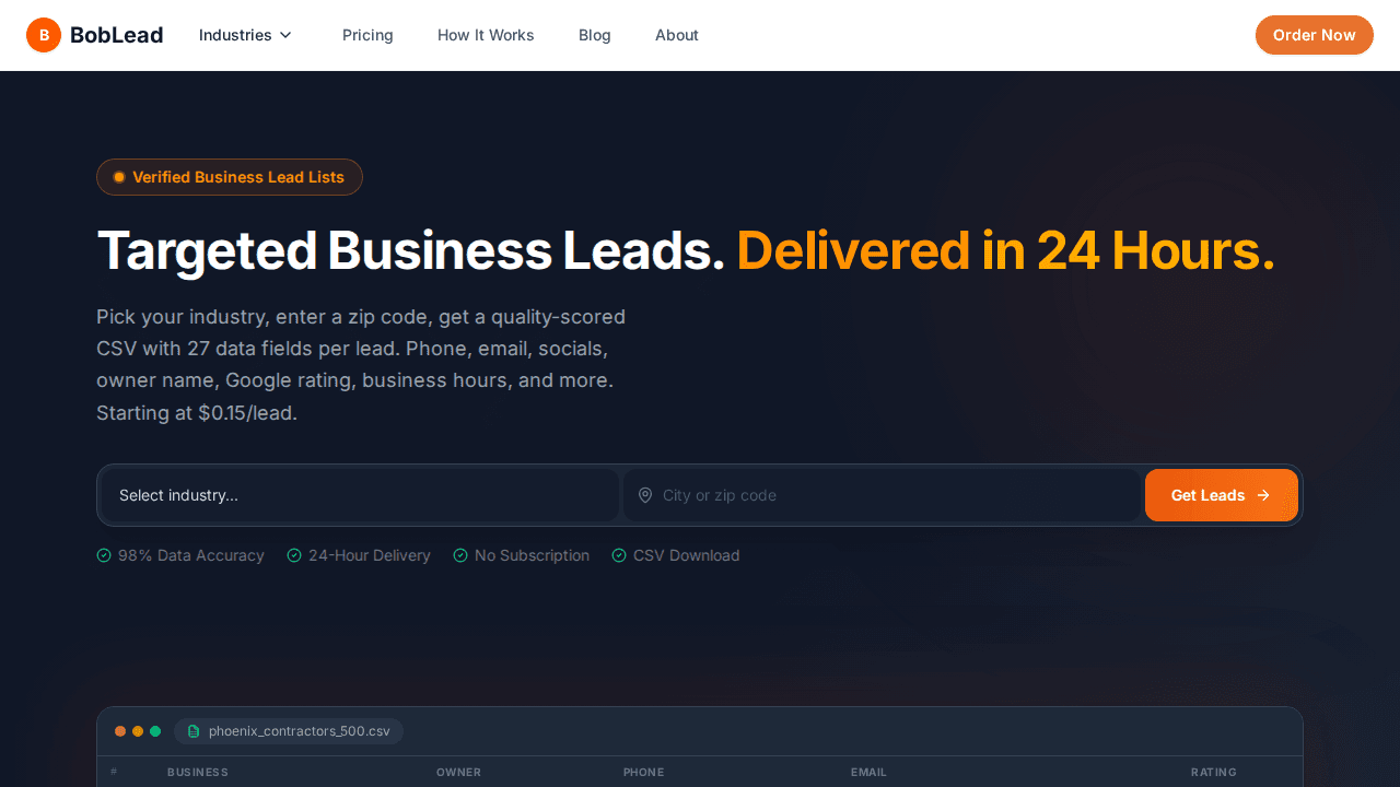 BobLead project screenshot