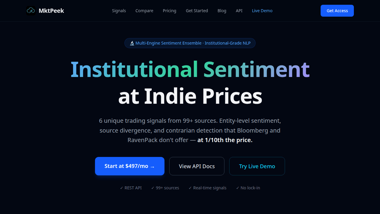 MktPeek project screenshot