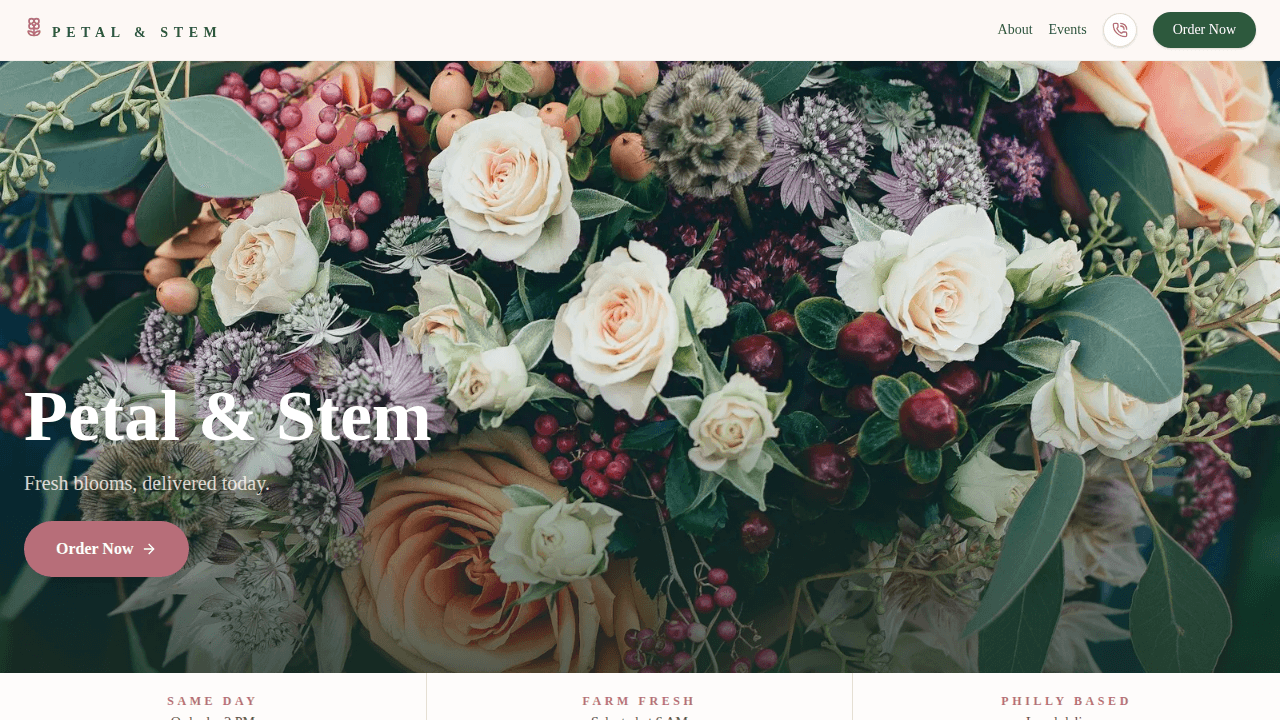 Petal & Stem project screenshot